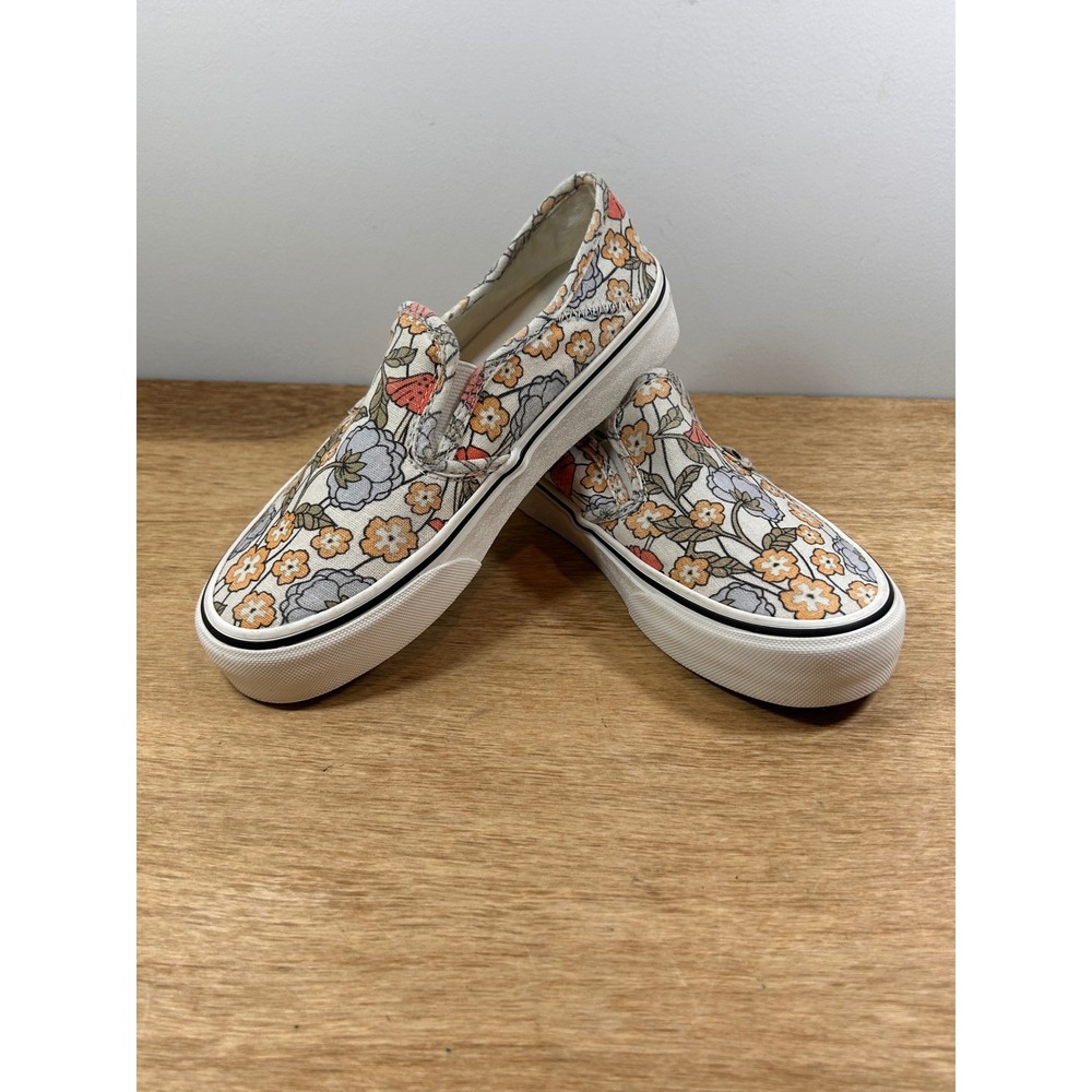 Vans Classic Slip-On Floral Multi Color Canvas Sneakers 500714 Womens 5